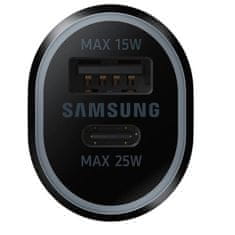 SAMSUNG Samsung autós töltő 2x USB 25W fekete EP-L4020NBEGEU