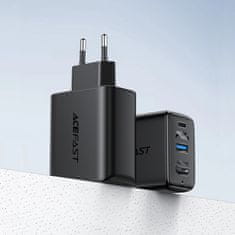 AceFast GaN A17 65W USB-C/USB-A töltő HDMI 4K 60Hz adapter készlet kábellel - fekete Acefast