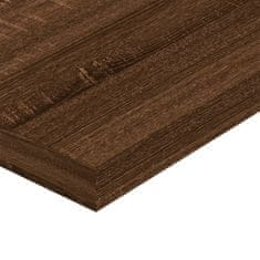 Vidaxl 4 db barna tölgy színű szerelt fa fali polc 80 x 10 x 1,5 cm 838259