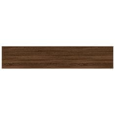 Vidaxl 4 db barna tölgy színű szerelt fa fali polc 100 x 20 x 1,5 cm 838295