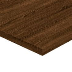 Vidaxl 4 db barna tölgy színű szerelt fa fali polc 40 x 50 x 1,5 cm 838223