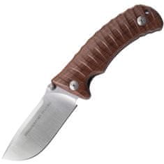 Fox Knives FOX kések FX-130 DW PRO-HUNTER zsebvadászkés 9,5 cm, Palisander fa, bőr tok
