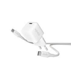 EPICO 30 W-os GaN hálózati töltő 1,2 m-es USB-C kábellel 9915101100178 - fehér
