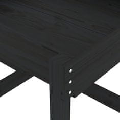 Vidaxl 2 db fekete tömör fenyőfa homokozó asztal 825055