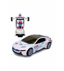CAB Toys Robottranszformátor, fehér autó és robot 2 az 1-ben 