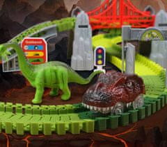 CAB Toys Dinoszaurusz pálya - Dino pálya 182 elem - autópálya gyerekeknek 