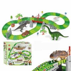 CAB Toys Dinoszaurusz pálya - Dino pálya 182 elem - autópálya gyerekeknek 