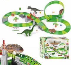 CAB Toys Dinoszaurusz pálya - Dino pálya 191 elem - autópálya gyerekeknek 