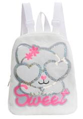 EXCELLENT Bolyhos plüss hátizsák fehér - Sweet Kitten