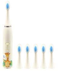 EXCELLENT Gyermek elektromos fogkefe tartozékokkal - Zsiráf