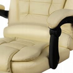 Malatec Állítható forgatható irodai szék lábtartóval, gumi kerekekkel