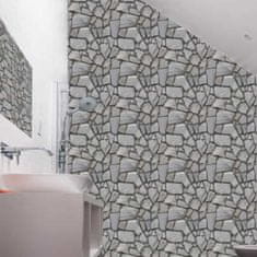 PrimePick Háromdimenziós öntapadós fali matricák kiemelkedő szikla hatással, természetes kiemelkedő kövek hatása természetes hangulatot visz az otthonába vagy irodájába, (10 darab), RocksWall