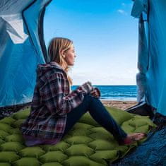 PrimePick Ultra könnyű felfújható matrac párnával és beépített pumpával/nyomópumpával, ideális kempingezéshez, fekvéshez a strandon vagy a gyepen, remek ajándék túrázóknak és utazóknak, 193x58 cm, SleepMat