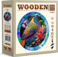 Wooden city Fa puzzle Színes madár 505 db ECO