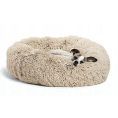 KOMFORTHOME Kényelmes bézs színű plüss kutyaágy 40 cm