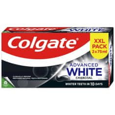 Colgate Advanced White Charcoal fogkrém, 2×75 ml
