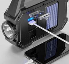APT ZD103 Újratölthető napelemes lámpa power bankkal