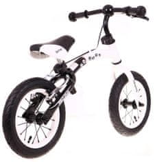 RAMIZ SporTrike Pedál nélküli gyermek kerékpár, megfordítható kerettel, fehér / fekete