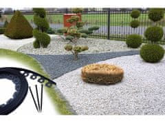 sarcia.eu Fekete kerti szegély 55mm + horgonyok 10 méter + 30 horgony