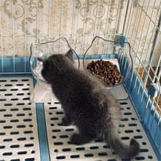 Petallure Emelt macska tálak, Anti-reflux kisállat tál, 15°-os dőlésszögű emelt macskaeledel tál, Tál készlet macskának és kölyökkutyának - csökkenti a hányást, csúszásgátlót