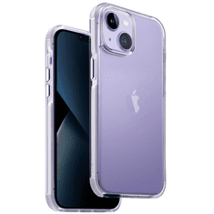 UNIQ Apple iPhone 14, Szilikon keret + műanyag hátlap, közepesen ütésálló, légpárnás sarok, Combat, átlátszó/lila (S69538)