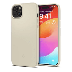 Spigen Apple iPhone 15, Műanyag hátlap védőtok, Thin Fit, beige (RS148691)