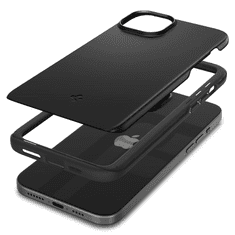 Spigen Apple iPhone 15, Műanyag hátlap védőtok, Thin Fit, sötétkék (8809896750981)