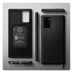 Spigen Samsung Galaxy Note 20 / 20 5G SM-N980 / N981, Műanyag hátlap védőtok, Thin Fit, fekete (S49838)