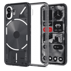 Spigen Nothing Phone 2, Műanyag hátlap védőtok + szilikon keret, Ultra Hybrid, átlátszó/füst (RS149051)