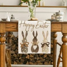 HOME & MARKER® Húsvéti dísz asztalterítő. asztali futós húsvéti terítő, tartós és könnyen tisztítható vászonterítő | EASTRUNNER