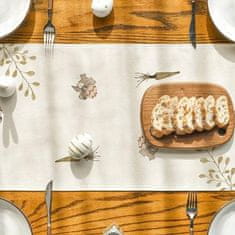 HOME & MARKER® Húsvéti dísz asztalterítő. asztali futós húsvéti terítő, tartós és könnyen tisztítható vászonterítő | EASTRUNNER