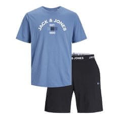 Jack&Jones Férfi szett - póló és rövidnadrág JACTHEO Standard Fit 12258222 Coronet Blue (Méret L)