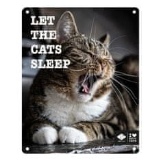 EBI D&D I LOVE HAPPY CATS fém tábla: ,,Let the cats sleep\" 20x25cm