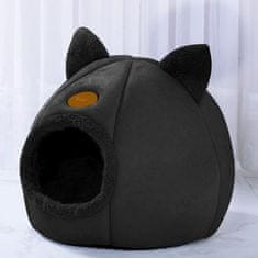 MG Plush macska ágy 36 x 33 cm, fekete