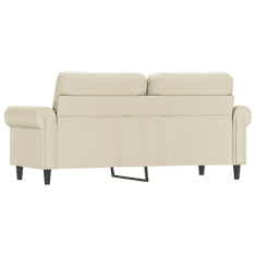 Vidaxl 2 személyes krémszínű műbőr kanapé 140 cm (359505)