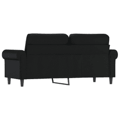 Vidaxl 2 személyes fekete műbőr kanapé 140 cm (359504)