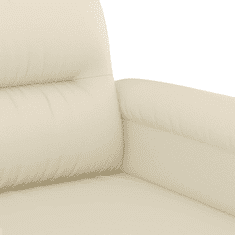 Vidaxl 2 személyes krémszínű műbőr kanapé 120 cm (359579)