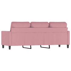 3 személyes rózsaszín bársony kanapé 180 cm