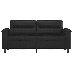 Vidaxl 2 személyes fekete műbőr kanapé 140 cm (359583)