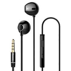BASEUS Encok H06 in-ear headset távirányítóval fekete NGH06-01 Baseus