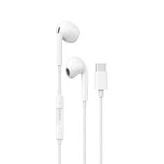 DUDAO USB-C csatlakozóval ellátott fülhallgató fehér X14PROT Dudao X14PROT Dudao