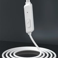 DUDAO USB-C vezetékes fejhallgató 12m fehér X3B-W Dudao