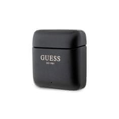 Guess Guess nyomtatott logós TWS Bluetooth fejhallgató + dokkolóállomás fekete