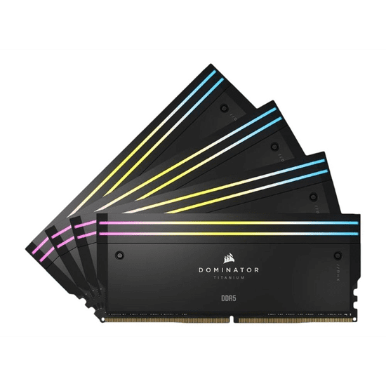 Corsair RAM Dominator Titanium RGB - 64 GB (4 x 16 GB Kit) - DDR5 6400 DIMM CL32 (CMP64GX5M4B6400C32)