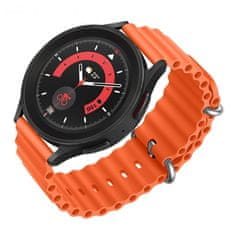 TKG Huawei Watch GT 3 Pro (46 mm) okosóra szíj - F- Design FS01 - narancssárga szilikon szíj (szíj szélesség: 22 mm)