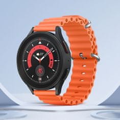 TKG Huawei Watch GT 3 Pro (46 mm) okosóra szíj - F- Design FS01 - narancssárga szilikon szíj (szíj szélesség: 22 mm)