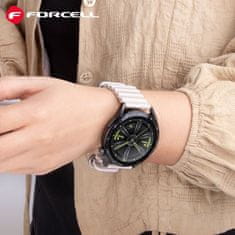 TKG Huawei Watch GT 3 (46 mm) okosóra szíj - F- Design FS01 - csontfehér szilikon szíj (szíj szélesség: 22 mm)