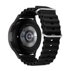 TKG Huawei Watch GT 3 (46 mm) okosóra szíj - F- Design FS01 - fekete szilikon szíj (szíj szélesség: 22 mm)