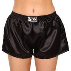 Styx 3PACK női klasszikus boxeralsó klasszikus gumi szatén fekete (3L0960) - méret XL