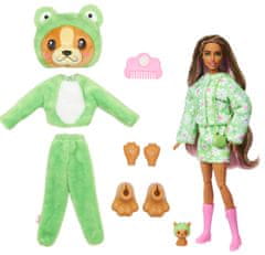 Mattel Barbie Cutie Reveal Barbie jelmezben - kutya zöld béka jelmezben HRK22